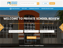 Tablet Screenshot of privateschoolreview.com
